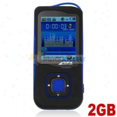 Stylish Light Weight 2gb Mp4 Media Player Upon Tf Card(blue)