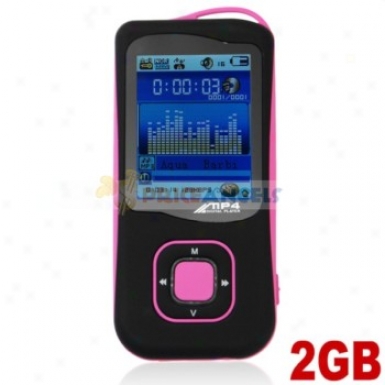 Stylish Light Weight 2gb Mp4 Media Player By the side of Tf Card(pink)