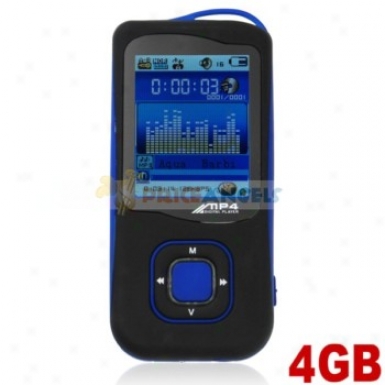 Stylish Light Weight 4gb Mp4 Media Actor With Tf Card Slot(blue)