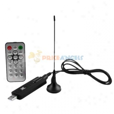 Super Mini Digital Usb 2.0 Tv Stick Turner Dongle With Remotr Controlled For Laptop Computed