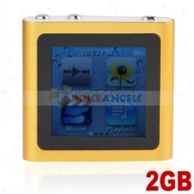 The Sixth Generation 1.5-inch Touch Screen 2gb Mp4 With Clock Function(golden)