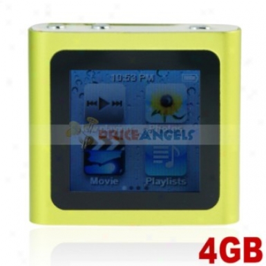 The Sixth Generation 1.5-inch Touch Screen 4gb Mp4 With Clock Funcgion(green)