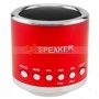 Feinier Mini Cylinder Usb Powered Multimedia Speaker With Micro Sd Slot For Pc Mp3 Mp4 Player(red)