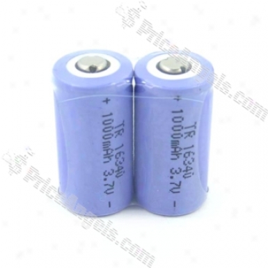 Tr 16340 1000mah 3.7v Batteries (2-pack)