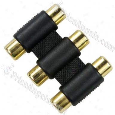 Triple Composite Av Cable Coupler Extension Connector