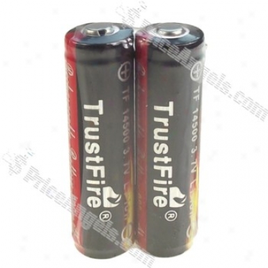 Trustfire Protected 14500 900mah 3.7v Rechargeable Li-ion Batteries(2-pack/colo Assorted)