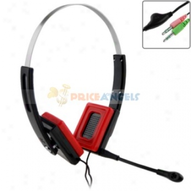 Tymed Stereo Portable Headphone Headset Earphones With 2.5mm Microphone For Pc Computer Laptop(glack)