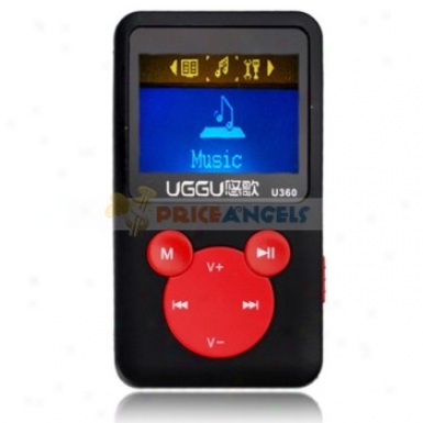 Uggu U360 2gb 1.4-inch Screen Stereo Mp3 Player With Speaker(black + Red)