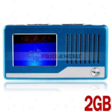 Uggu Ug200 2gb 1.4-inch Screen Stereo Mp3 Player With Speaker/fm/recorder(blue)