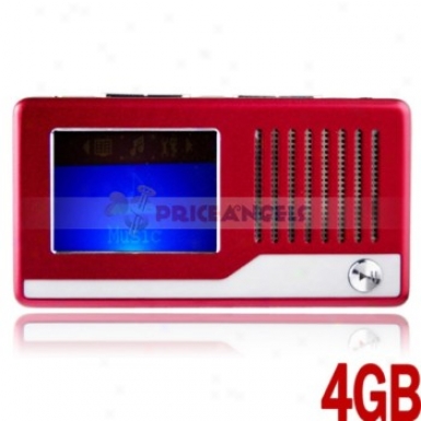 Uggu Ug200 4gb 1.4-inch Screen Stereo Mp3 Player With Speaker/fm/recorder(red)