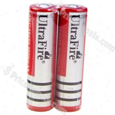 Ultrafire Brc 18650 3.7v 3000mah Rechargeable Lithium Battery (2-pack)