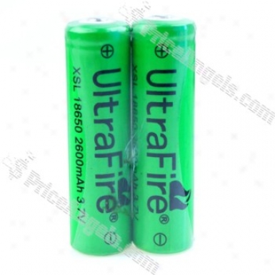 Ultrafire Xsl 18650 3.7v 2600mah Rechargeable Li-ion Batteries(2-pack)