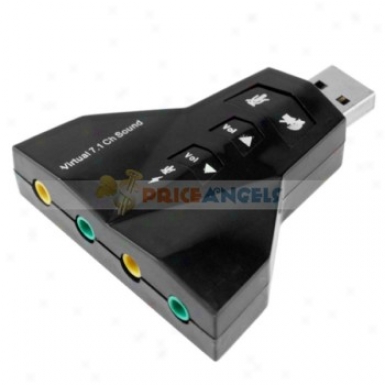 Usb 2.0 External 7.1 Channel 3d Audio Sound Card Adapter For Pc(black)