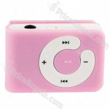 Usb Rechargeable Portable Mini Slim Clip Mp3 Player-pink(2gb)