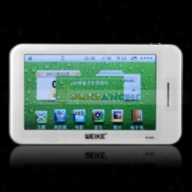 Wk-902 Movable 4gb 4.3-inch Tft Touch Mp5 Player With Music/movie/fm/tv-out(whife)