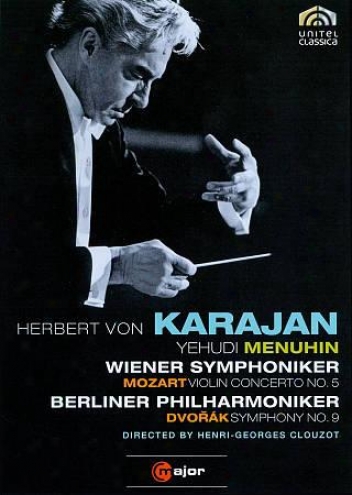 Herbert Von Karajan: Mozart - Fiddle Concerto None. 5/dvorak - Symphony None. 9