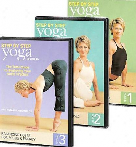 Yoga Journal's: Beginning Yoga Step By Step (3-pack)