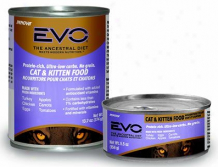 Evo Canned Cat & Kitten Food 5.5 Oz