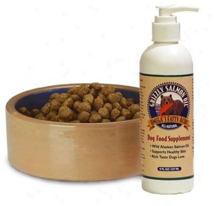 Grizzly Salmon Oil Dog Food Supplement 8 Oz Pump