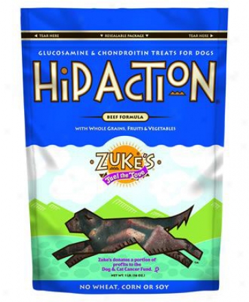 Zukes Hip Action Dog Treats Peanut Butter 6 Oz