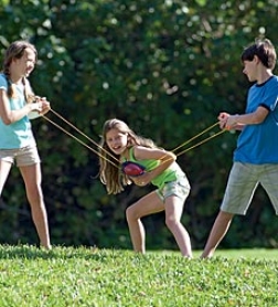 3-person Water Balloon Launcher Through  72 Biodegradable Water Balloons