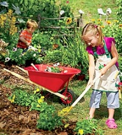 Wheelbarrow And Long-handled Tool Set Children's Gardening Specialsave $9.98 On The Special!