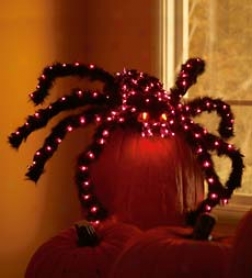 36" Light-up Furry Posable Spider