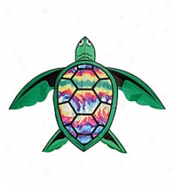 50" Diameter Durable Rip Stop Nylon Flying Tie Dye Turtle