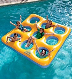 80"sq. Inflatable Labyrinth Island Pool Float