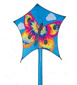 93" Easy-to-assemble Tie Dye Butterfly Kite