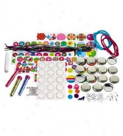 Cap It Off Colorful Bottle Cap Jewelry Makingg Kit