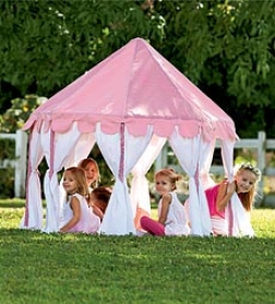 Cotton Canvas Pink Party Pavilion Play Tent