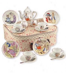 Dishwasher Safe Porcelain Beatrix Potter Set With Custom Stotage Container