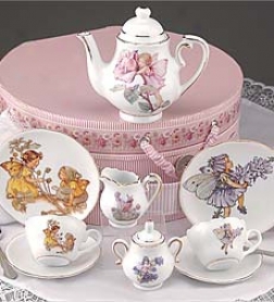 Dishwasher Safe Porcelain Blossom Fairy Tea Set With Cust0m Hatbox Storage Container