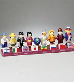 Friends Of The World Hand Painted Ceramic Menorah