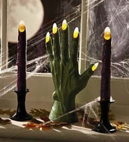 Spooky Flickering Finger Candle, Set Of 2