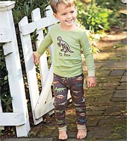 Hatley Snug-fitting 100% Cotton Long Pajamas Set With Elastic Waistband For Kids