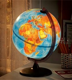 Illuminated Orion Relief Globe With Non-tip Base