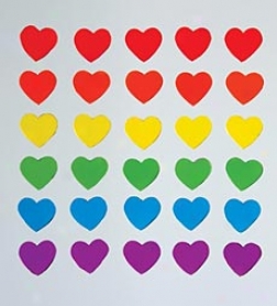 Multi-colored Hearts Gelgems&#174;