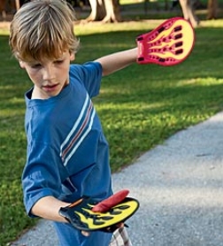 Myachi Black And Red Battle Paddles With Yellow Flames