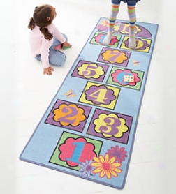 Nonskid Indoor/outdooe Hopscotch Play Mat