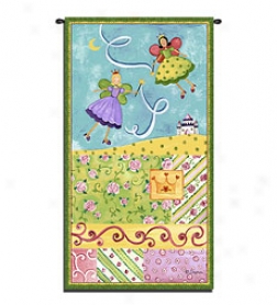 Patchwork Fairy Wall Hanging With Rod