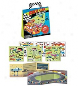 Peaceable Kingdom Race Car Sticker Fun! Reusable Sticker Set