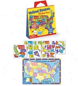 Peaceable Kingdom United States Sticker Fun! Reusable Sticker Set