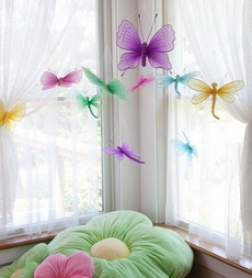 Set Of 10 Decorative Nylon Butterflies And Dragonfliesbuy 2 Or More At $22.98 Each