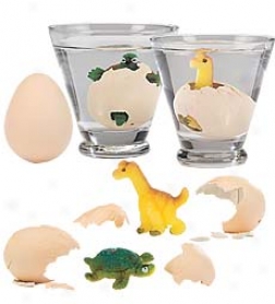 Set Of 3 Hatch 'ems Eggs With Baby Reptiles Inside