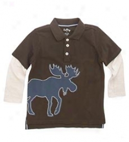 Sketch Moose 2-in-1 Boys' Polo Tee