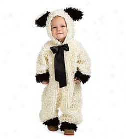 Snuggly Wooly Lamb Jumpsuit Costume Sizing 18 Mks.-2t With Velcro?? Closure