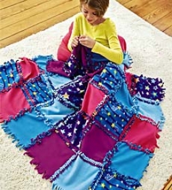 Starry Sky Knot-a-quilt No Sew Craft Kit