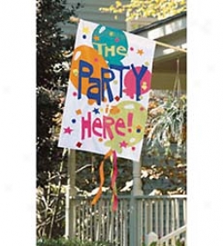 The Party Is Here Garden Flag